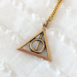Alex and Ani Harry Potter Deathly Hallows Necklace Gold